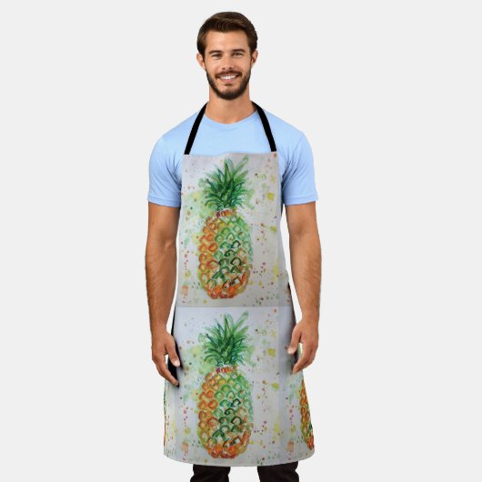 Tablier Aire tropicale à la chaux jaune - Aliments à base (Porté)