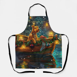 Tablier Airedale Noël Festival Voyage
