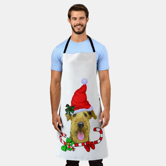 Tablier Airedale Terrier Noël (Porté)
