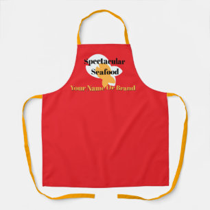 Tablier Ajouter Nom Spectaculaire Fruits de Mer Rouge