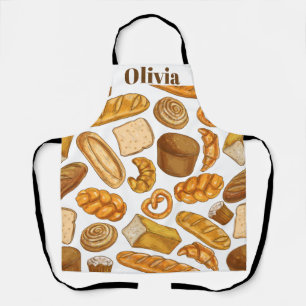 Tablier Ajouter un nom personnalisé Pain et pâtisserie Bak