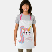 Tablier Ajouter un nom. Unicorne, avec Ponytail. (Insitu)