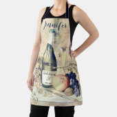 Tablier Ajouter un nom Vin et fruits sur tout l'impression (Insitu)