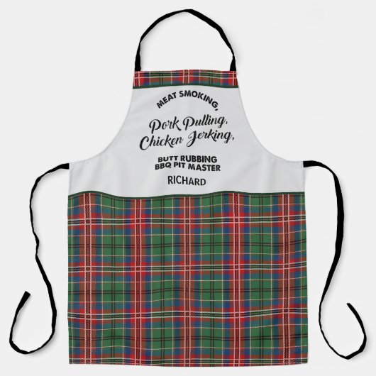 Tablier Ajouter Votre Nom Clan MacCulloch Tartan Plaid Mot (Recto)