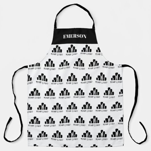 Tablier Ajouter votre nom de Motif de logo (Recto)