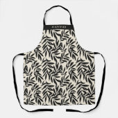 Tablier Ajouter Votre Nom Feuilles de palme botanique orie (Recto)