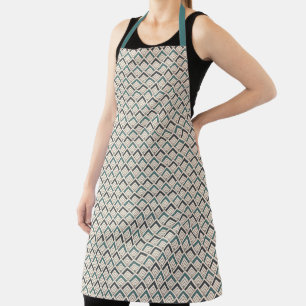Tablier Ajouter votre premier Motif géométrique Turquoi