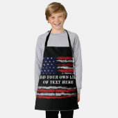 Tablier Ajouter votre propre texte sur grunge American fla (Porté)