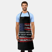 Tablier Ajouter votre propre texte sur grunge American fla (Porté)