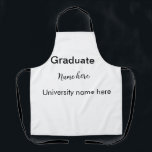 Tablier ajouter votre texte simple diplôme ajouter le nom<br><div class="desc">Conception</div>