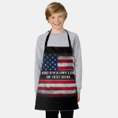 Tablier Ajouter votre texte sur le drapeau américain (Porté)