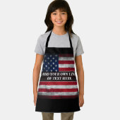 Tablier Ajouter votre texte sur le drapeau américain (Insitu)