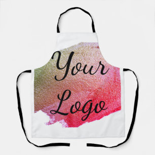 Tablier ajoutez votre logo site web rose vert or simple mi