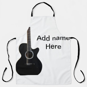 Tablier Ajoutez votre nom texte marron guitare acoustique