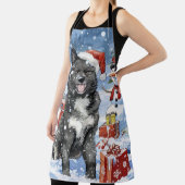 Tablier Akita Chien Winter Wonderland Noël Joie (Insitu)