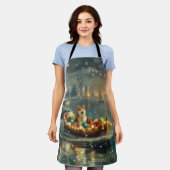 Tablier Akita Christmas Festive Voyage (Porté)