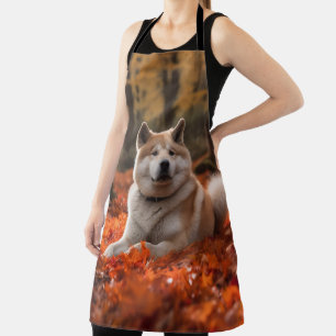 Tablier Akita en automne Feuilles automne s'inspire