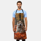 Tablier Akita en automne Feuilles automne s'inspire (Porté)