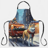 Tablier Akita Saison des Fêtes de Noël (Recto)