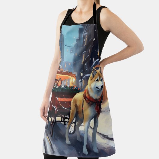 Tablier Akita Saison des Fêtes de Noël (Insitu)