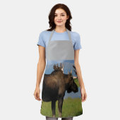 Tablier Alaska Bull Moose Antlers Couleur Conçu (Porté)