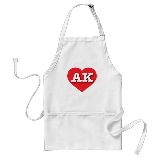 Tablier Alaska Red Heart - J'aime AK (Devant)