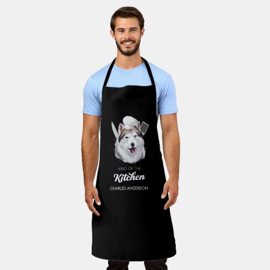 Tablier Alaskan husky King of the Kitchen Cuisine Chien Ch (Porté)