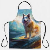 Tablier Alaskan Malamute Beach Surf Peinture (Recto)
