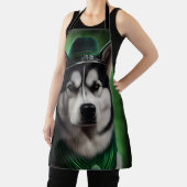 Tablier Alaskan Malamute chien en robe de fête St. Patrick (Insitu)