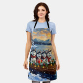 Tablier Alaskan Malamute Christmas Boat Holiday (Porté)