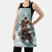 Tablier Alaskan Malamute Dog équitation moto Noël (Insitu)