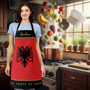 Tablier Albanie Chefs Apron, Drapeau albanais