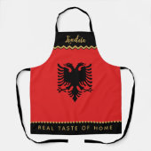 Tablier Albanie Chefs Apron, Drapeau albanais (Recto)