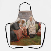 Tablier Albert Edelfeel - Femmes à l'extérieur de l'église (Recto)