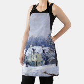 Tablier Alfred Sisley - Place Chenil à Marly, Effet Neige (Insitu)