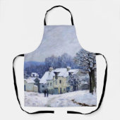 Tablier Alfred Sisley - Place Chenil à Marly, Effet Neige (Recto)