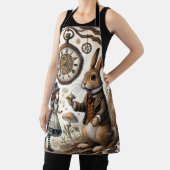 Tablier Alice au pays des merveilles Thé Art lapin blanc (Insitu)