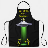 Tablier Alien amusant 🛸 Vegan Humour BBQ (Recto)