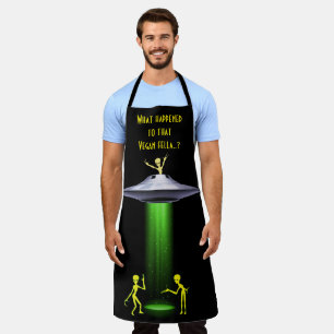 Tablier Alien amusant 🛸 Vegan Humour BBQ