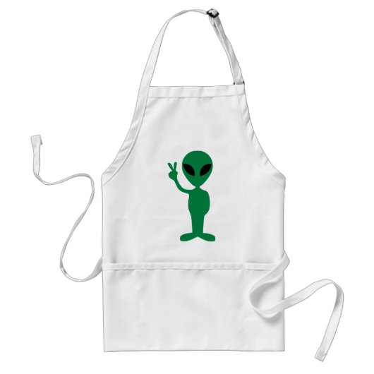 Tablier Alien de Peace Little Green Man Silhouette (Devant)