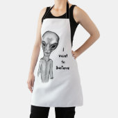 Tablier Alien gris, je veux croire (Insitu)