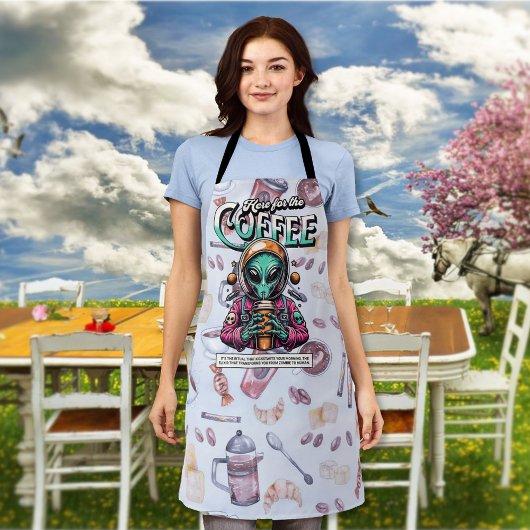 Tablier Alien ici pour le café