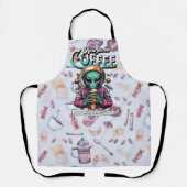 Tablier Alien ici pour le café (Recto)