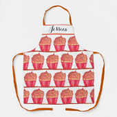 Tablier Alimentation Cupcake Orange Dessert Gâteaux Baker (Recto)