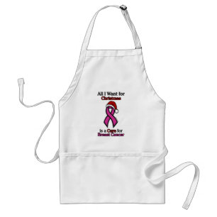 Tablier All I Want for Christmas/Hat...Breast Cancer
