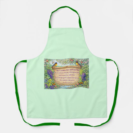 Tablier All-Over Kitchen Apron with Scripture (Recto)