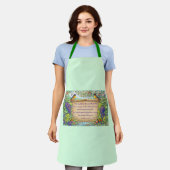 Tablier All-Over Kitchen Apron with Scripture (Porté)