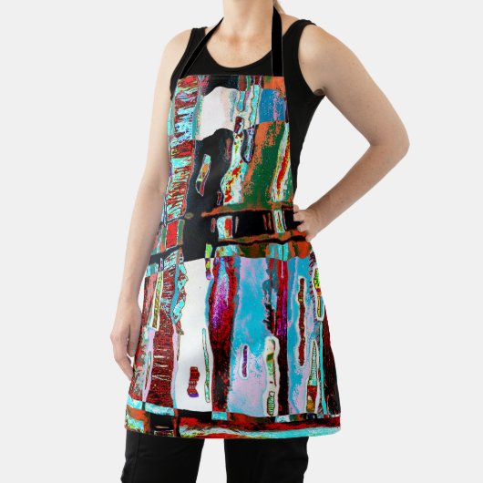 Tablier All-Over Print Apron Collapse Reflection Abstract (Insitu)