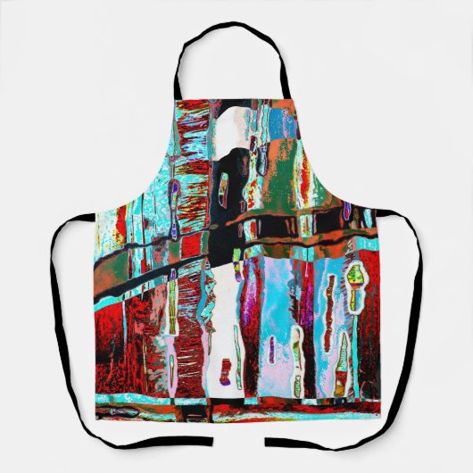 Tablier All-Over Print Apron Collapse Reflection Abstract (Recto)