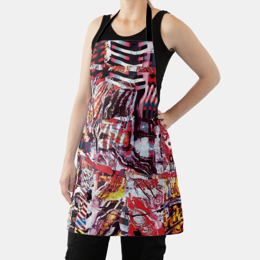 Tablier All‑Over Print Apron – Fragmented Pulse (Insitu)